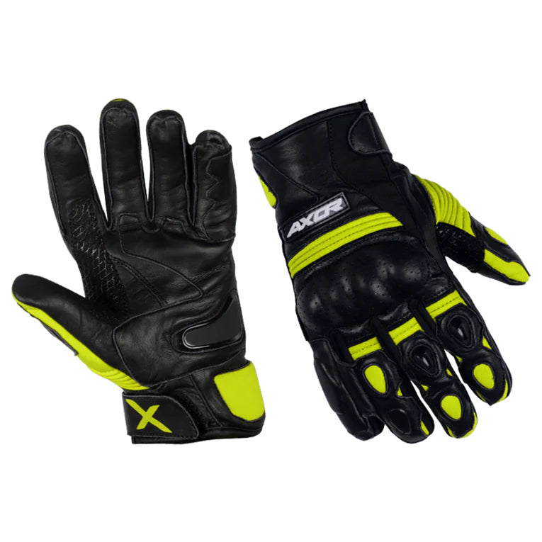 Axor Spyder Riding Gloves - Black Neon
