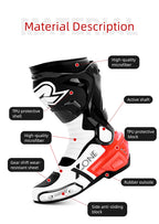 TIGER TR X ONE PRO BOOTS BLACK WHITE RED