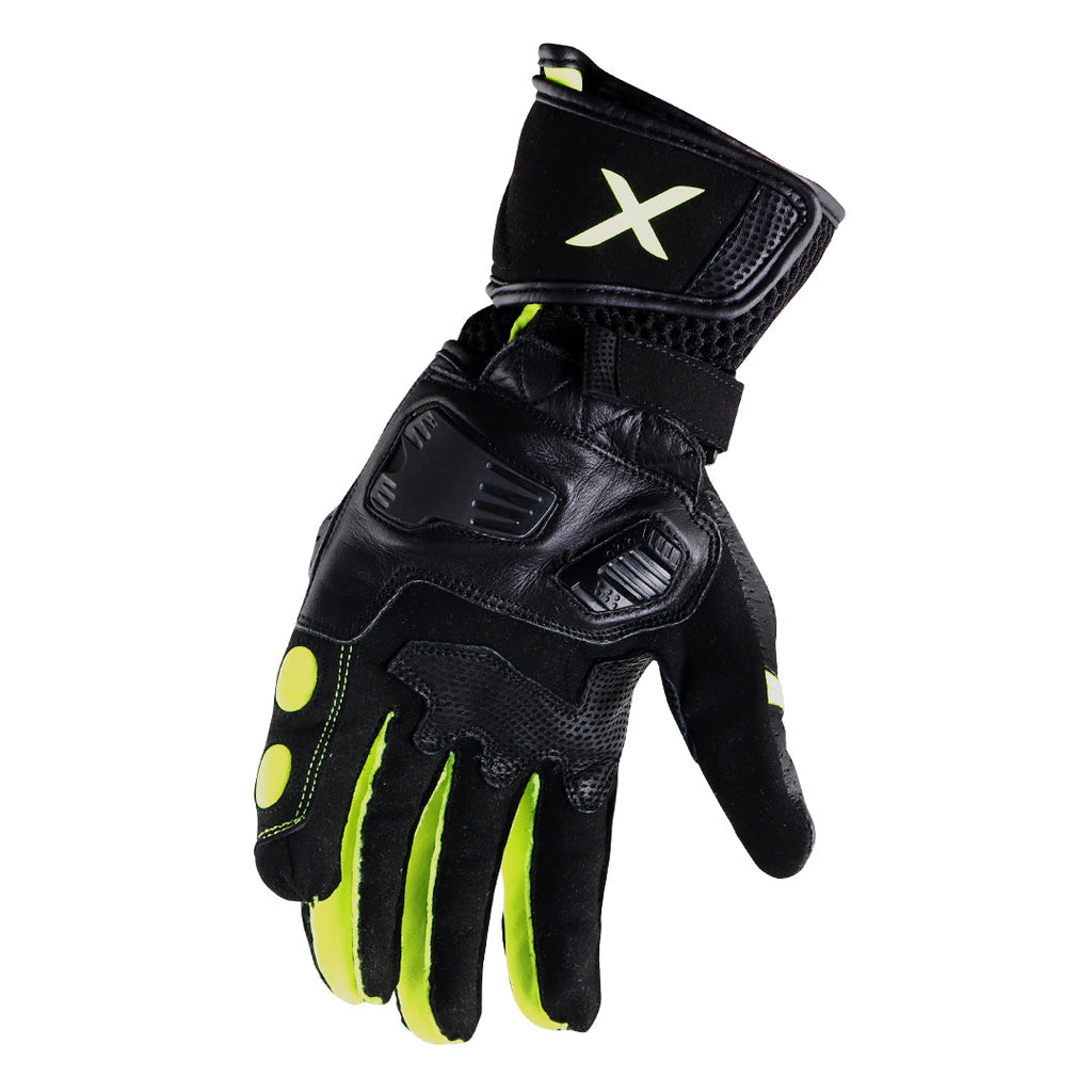Axor Gator Riding Gloves - Black Neon