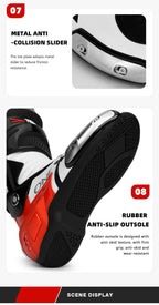 TIGER TR X ONE PRO BOOTS BLACK WHITE RED