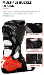 TIGER TR X ONE PRO BOOTS BLACK WHITE RED