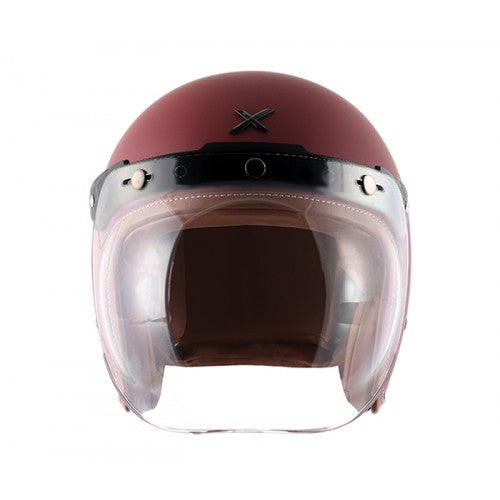 AXOR RETRO JET HELMET DULL CHESTNUT RED 1