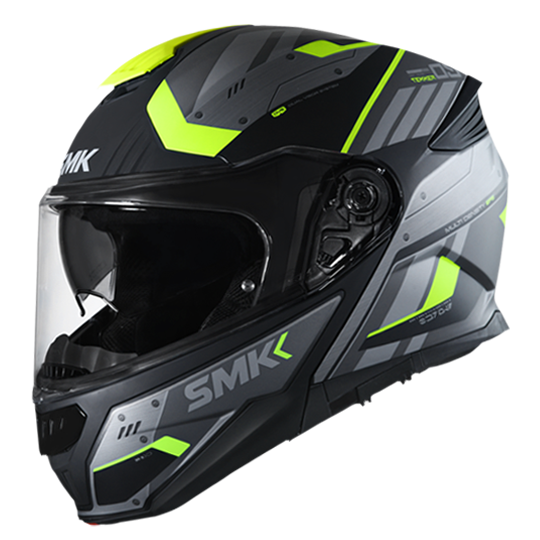 SMK Gullwing Tekker Helmet Black Grey Yellow Matt (MA264)