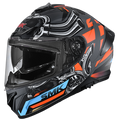 SMK Typhoon Motorhead  Helmet ( Grey Orange )