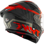 KYT R2R Pro Octane Gloss Black Red Helmet