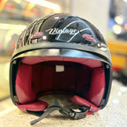 STEELBIRD SBH 67 VINTAGE 5.O GLOSS BLACK HELMET