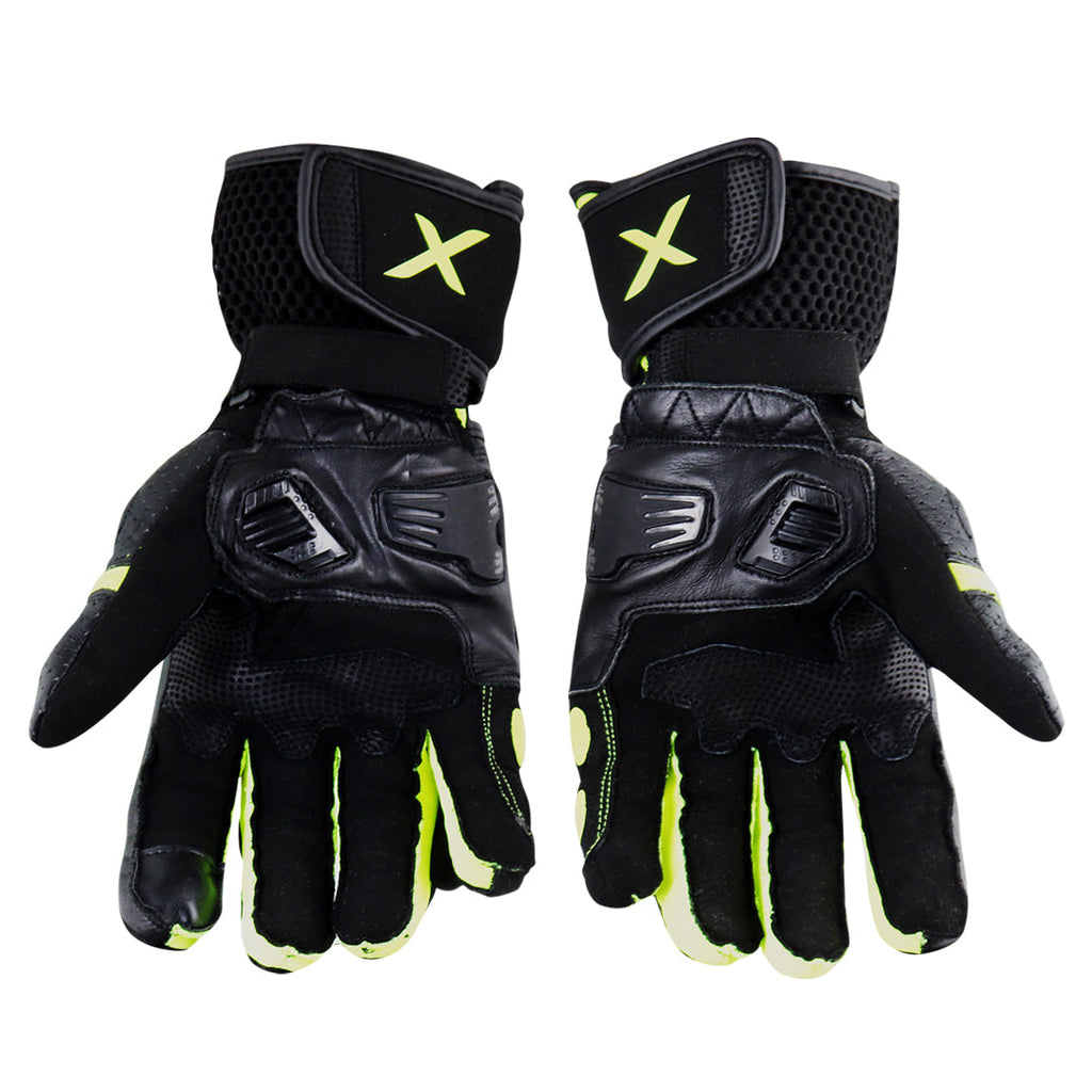 Axor Gator Riding Gloves - Black Neon