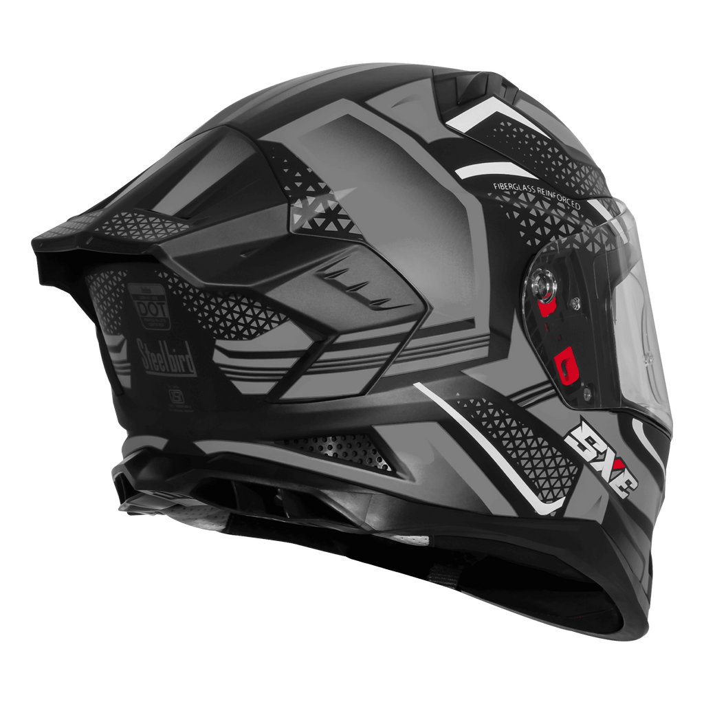 STEELBIRD SXE TPE EDITION ST3 GLOSS BLACK GREY- SBH 61