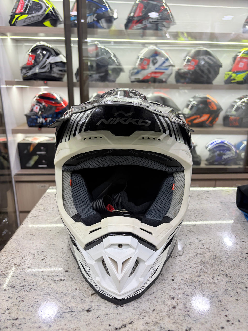 Nikko Offroad /Motocross Helmet -
Gloss Black Grey
(Q.C approved)