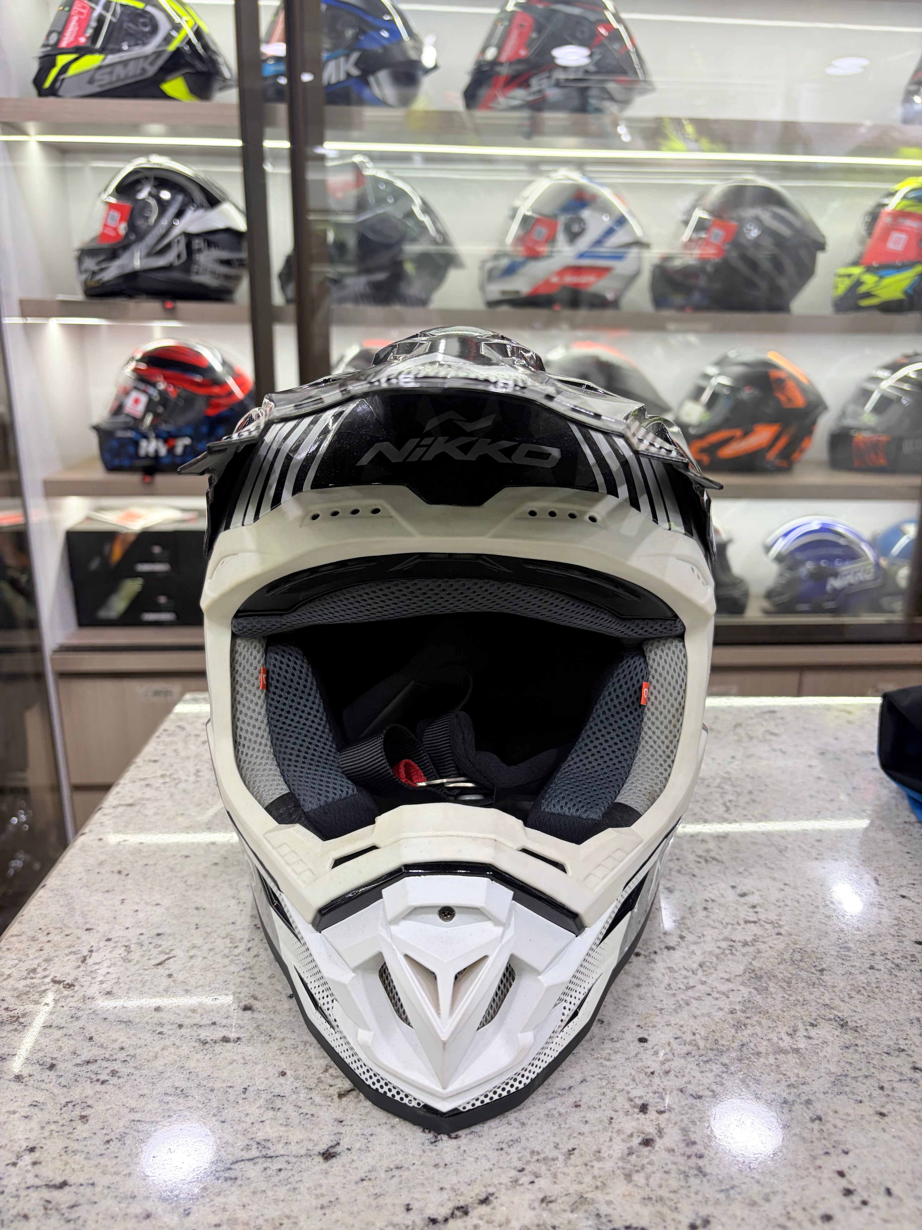 Nikko Offroad /Motocross Helmet -
Gloss Black Grey
(Q.C approved)