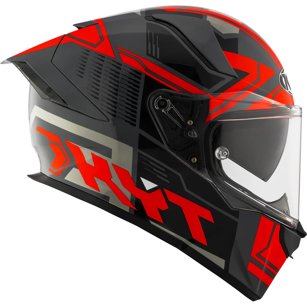 KYT R2R Pro Octane Gloss Black Red Helmet