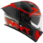 KYT R2R Pro Octane Gloss Black Red Helmet