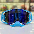 MX-Offroad Goggles : Ocean Blue with white