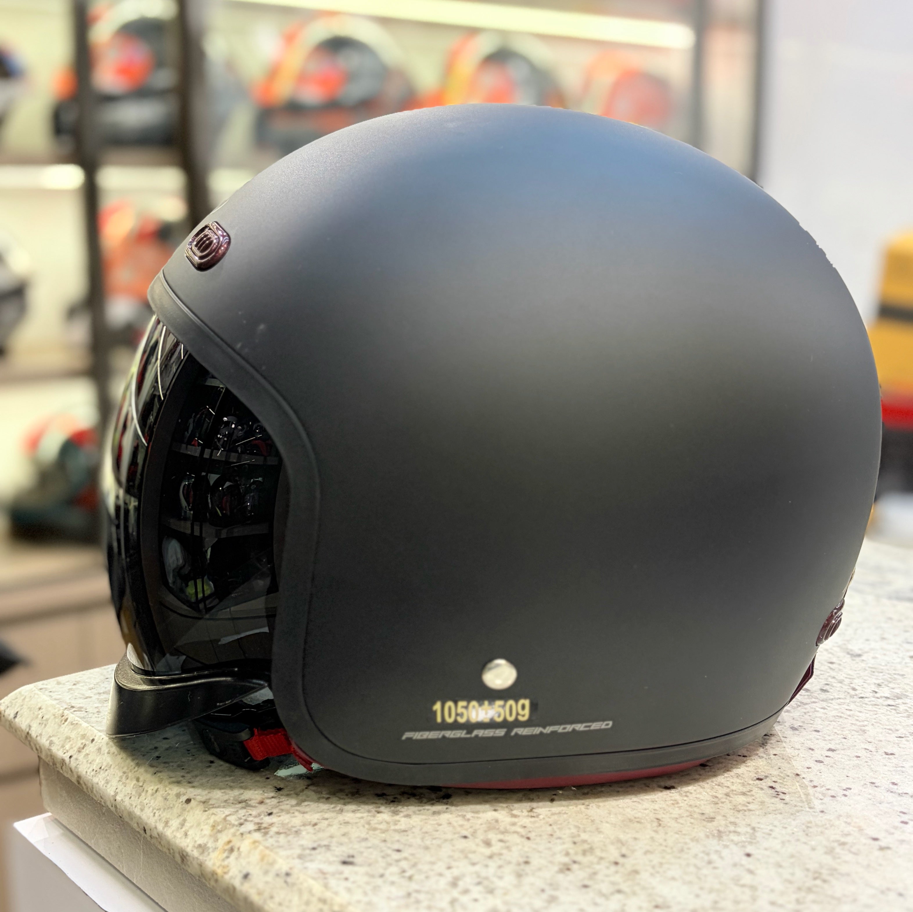 STEELBIRD SBH 67 VINTAGE 5.O MATT BLACK HELMET