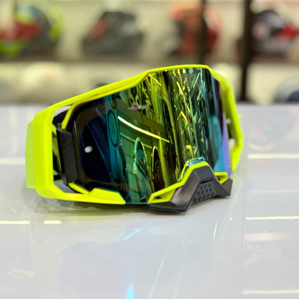 MX-Offroad Goggles : Neon with black