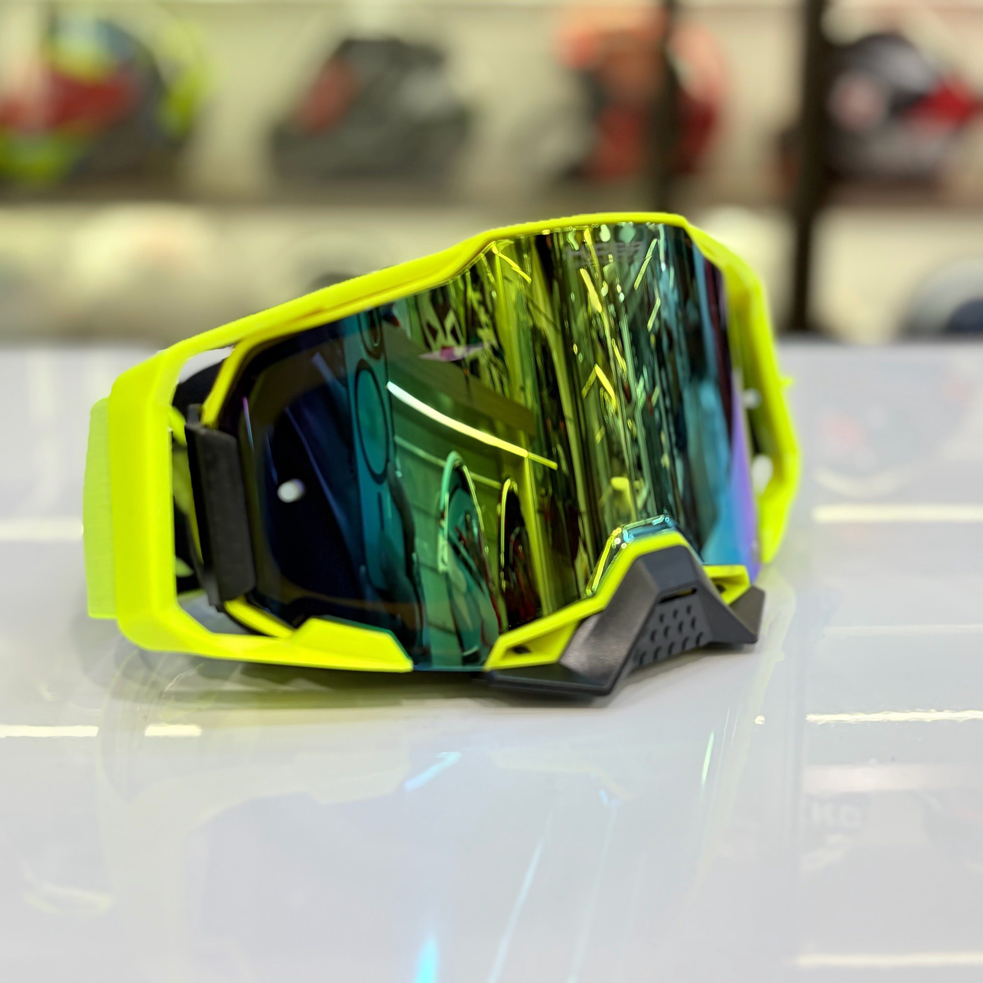MX-Offroad Goggles : Neon with black