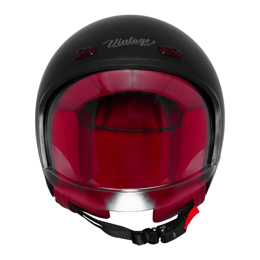 STEELBIRD SBH 67 VINTAGE 5.O MATT BLACK HELMET