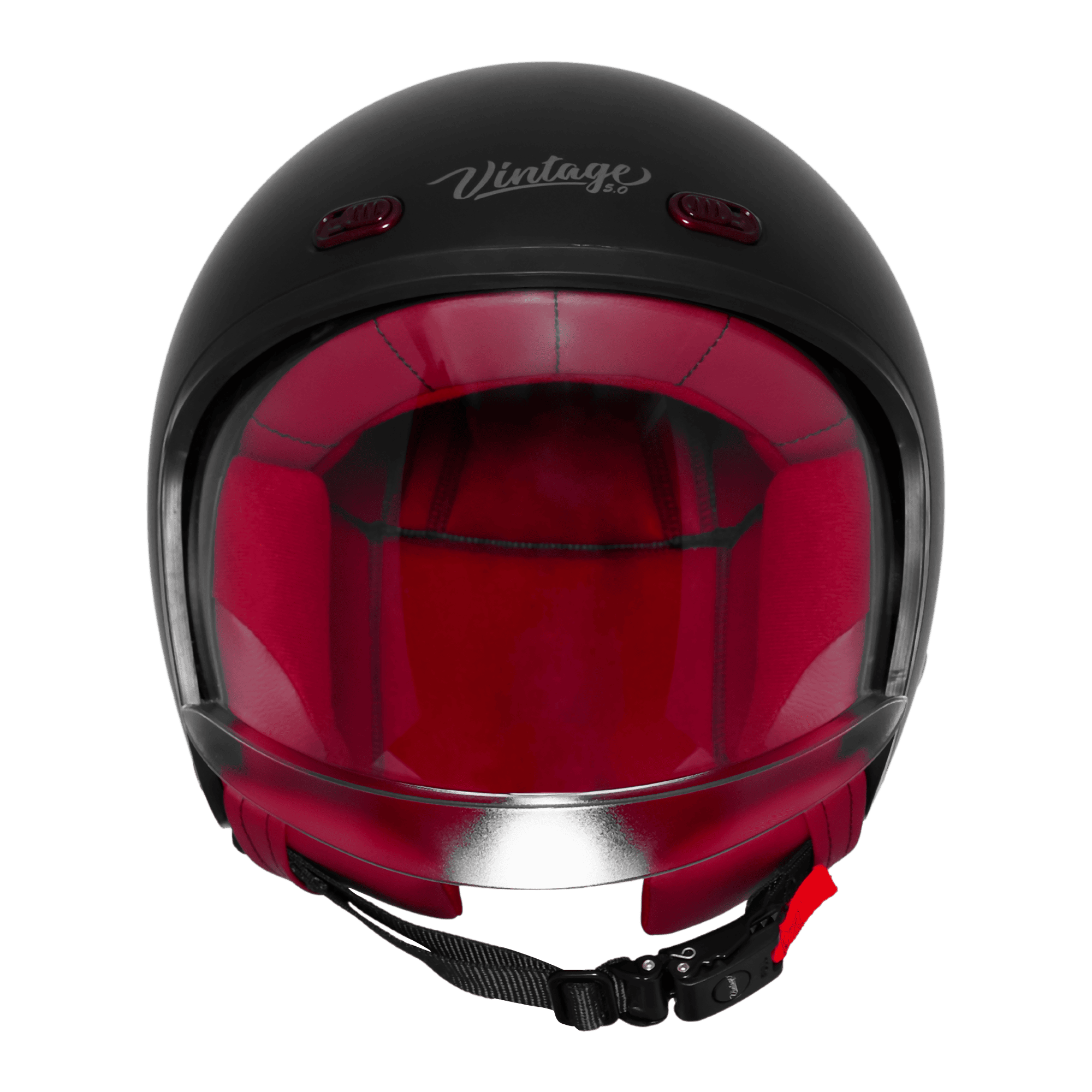 STEELBIRD SBH 67 VINTAGE 5.O MATT BLACK HELMET