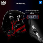 STEELBIRD FIGHTER BASS X BLUETOOTH HELMET - GLOSS BLACK
