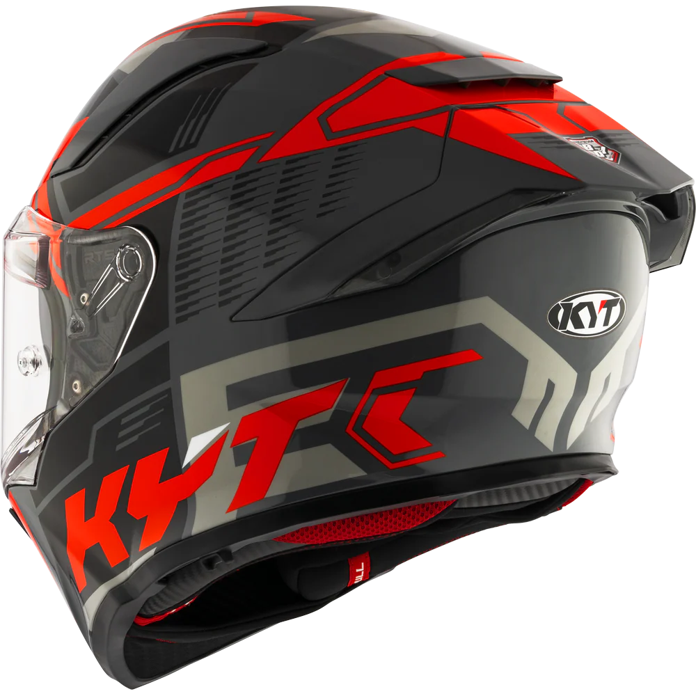 KYT R2R Pro Octane Gloss Black Red Helmet