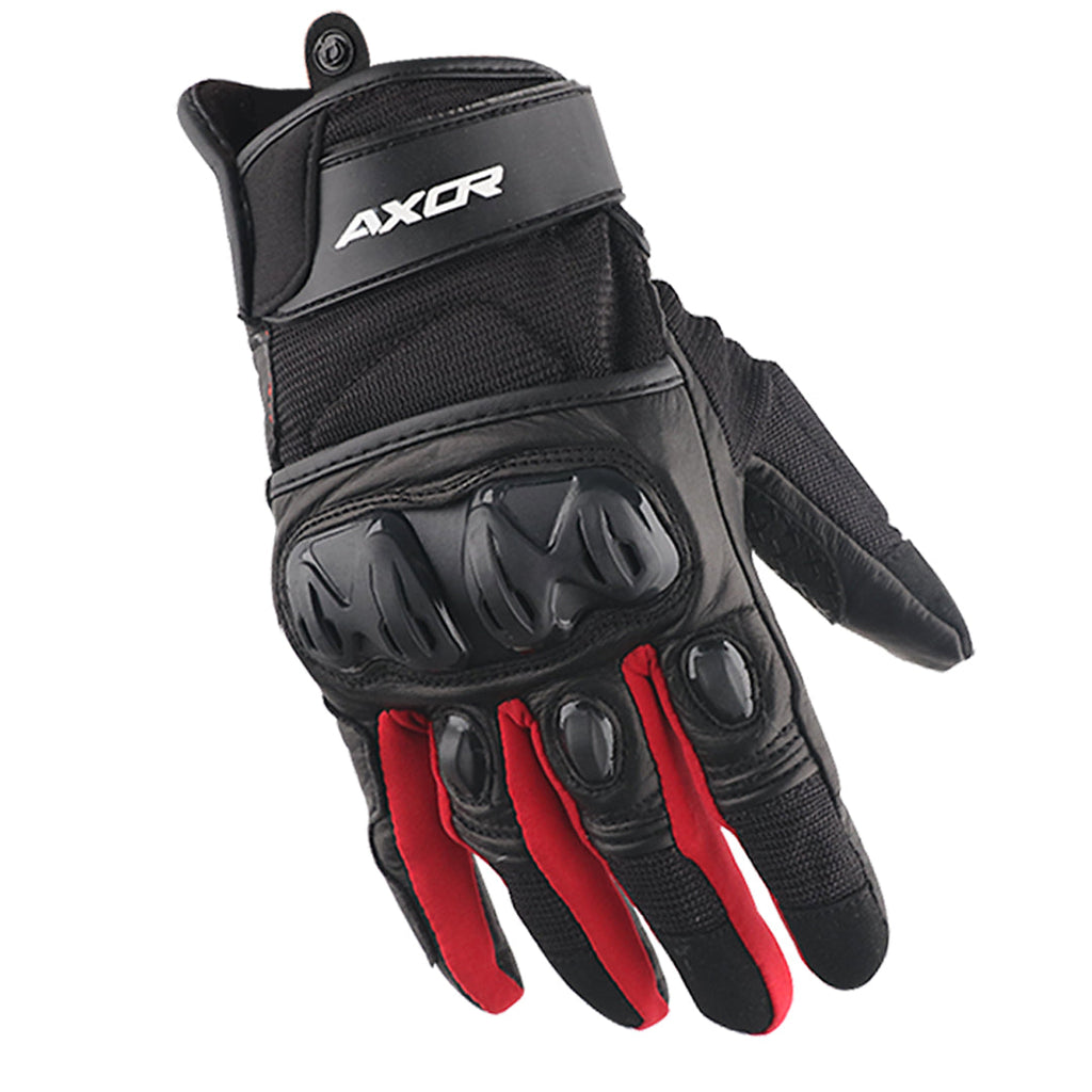 Axor Viper Riding Gloves - Black Red