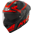 KYT R2R Pro Octane Gloss Black Red Helmet