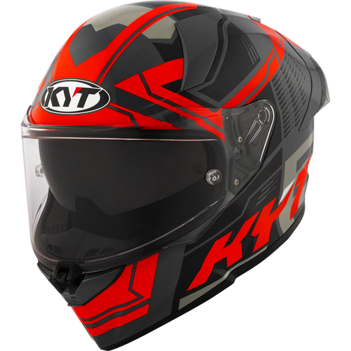 KYT R2R Pro Octane Gloss Black Red Helmet