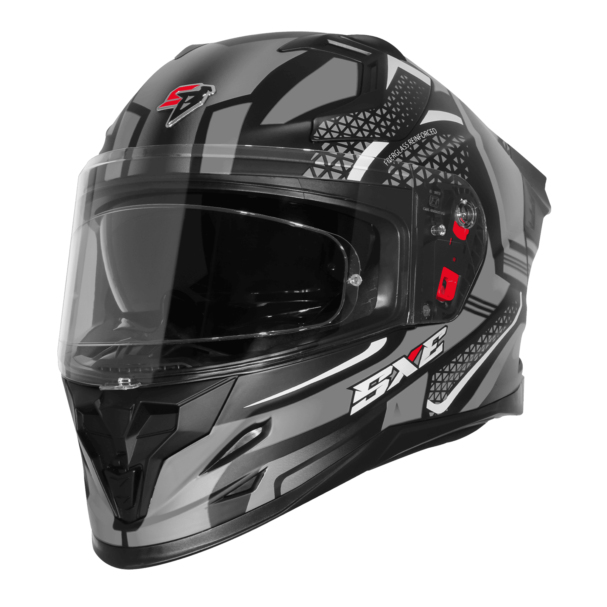 STEELBIRD SXE TPE EDITION ST3 GLOSS BLACK GREY- SBH 61