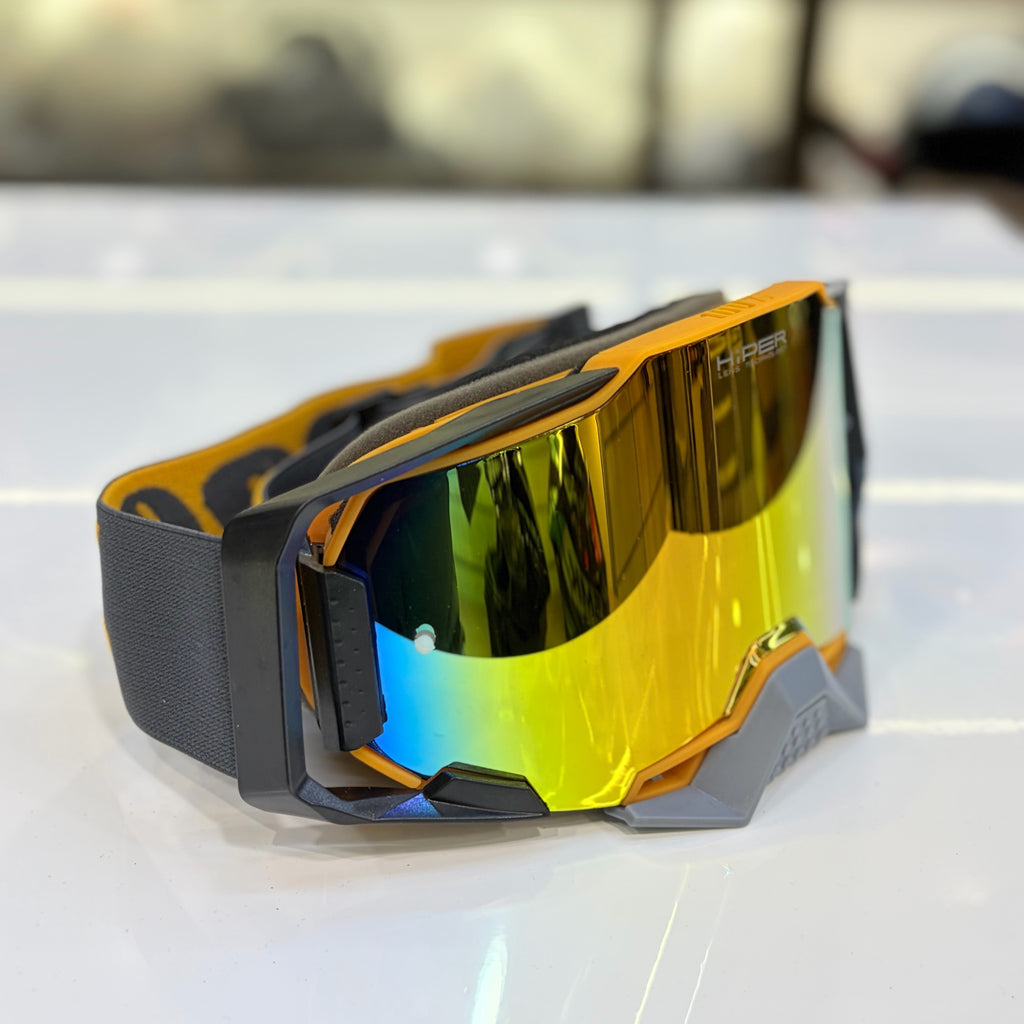MX-Offroad Goggles : Orange with Grey