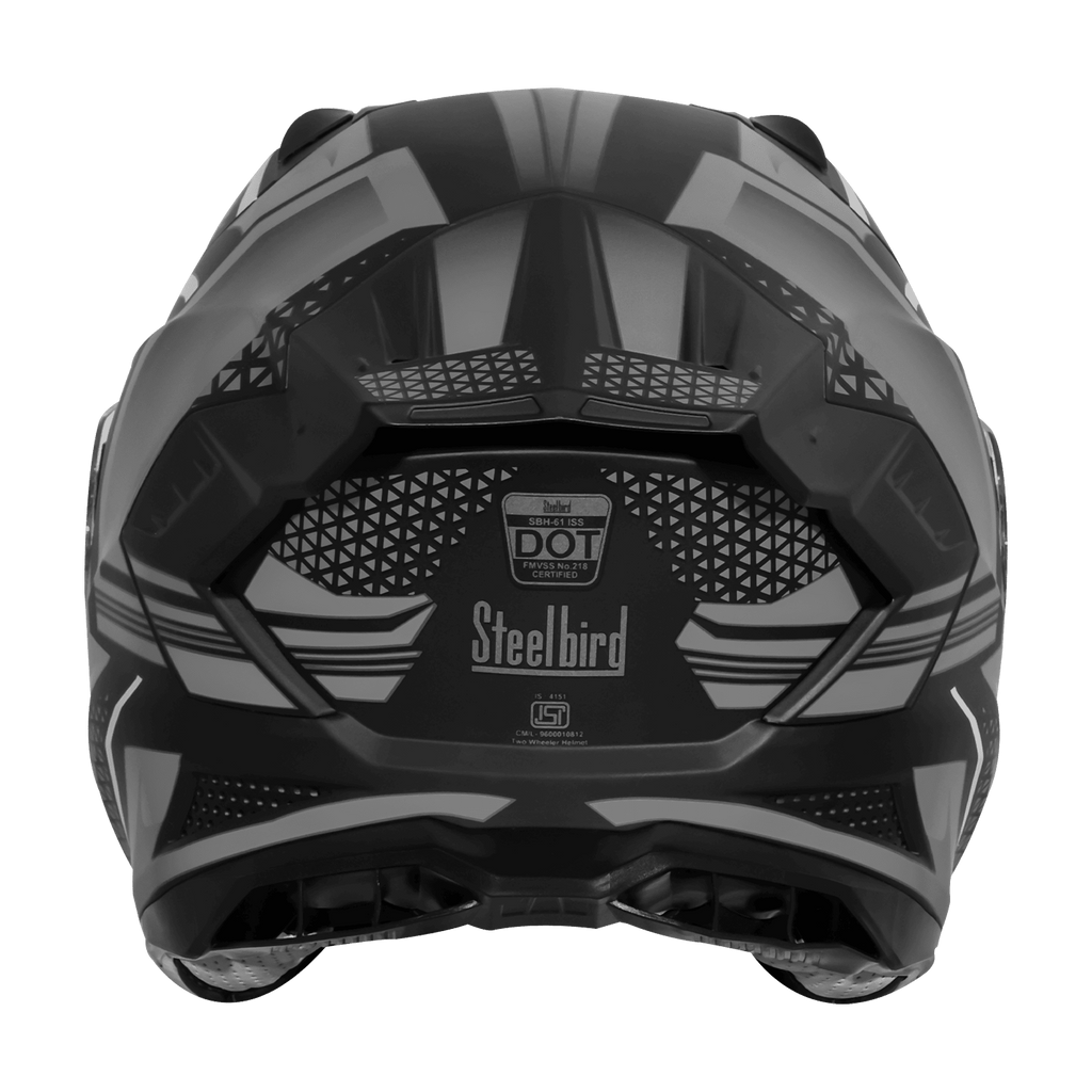 STEELBIRD SXE TPE EDITION ST3 GLOSS BLACK GREY- SBH 61