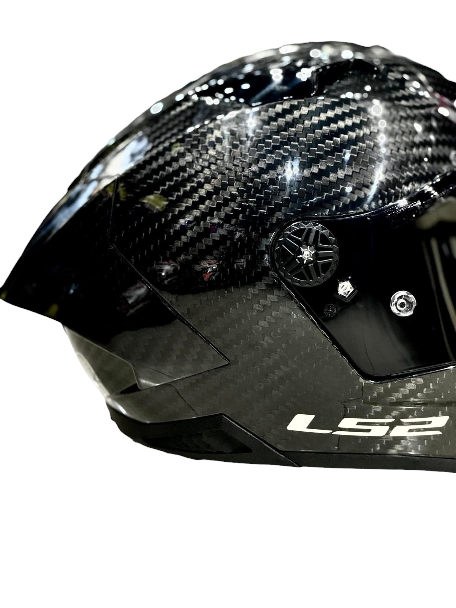 LS2 FF805 AERO GP THUNDER CARBON BLACK - GLOSS
