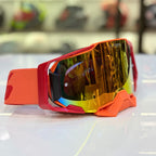 MX-Offroad Goggles : Red with Fluoro red