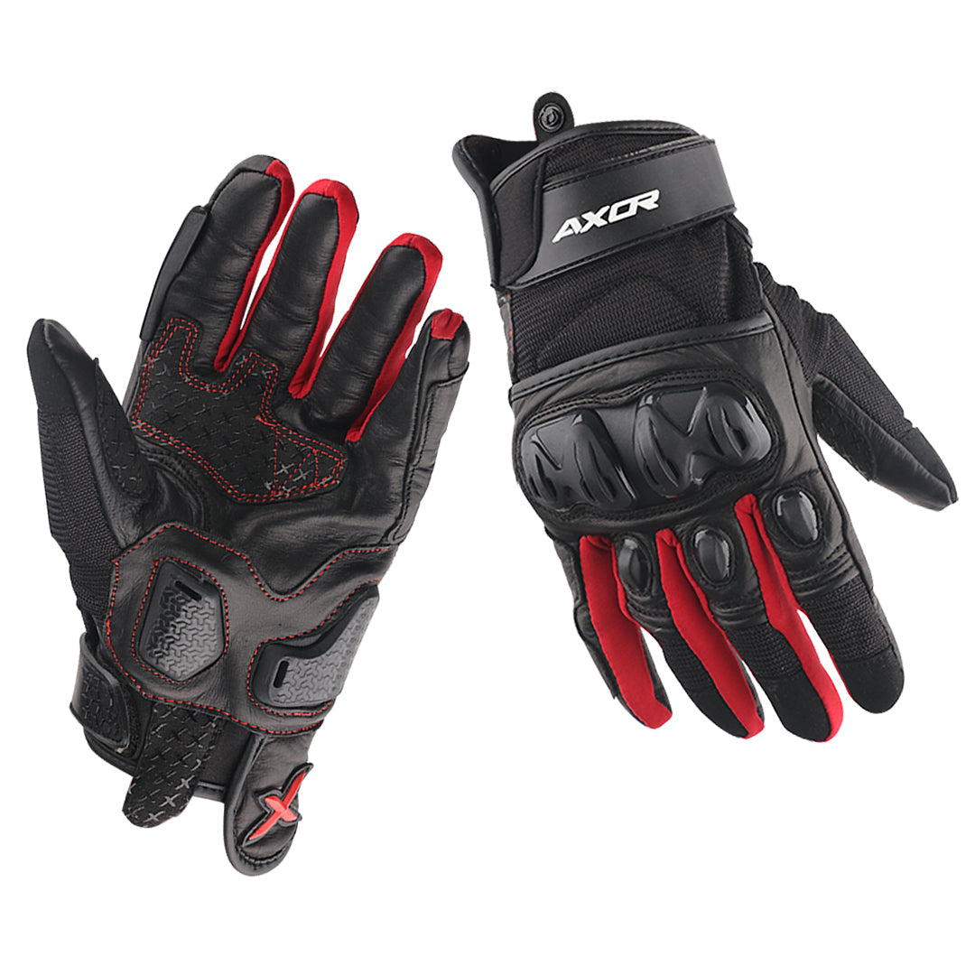 Axor Viper Riding Gloves - Black Red
