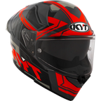 KYT R2R Pro Octane Gloss Black Red Helmet