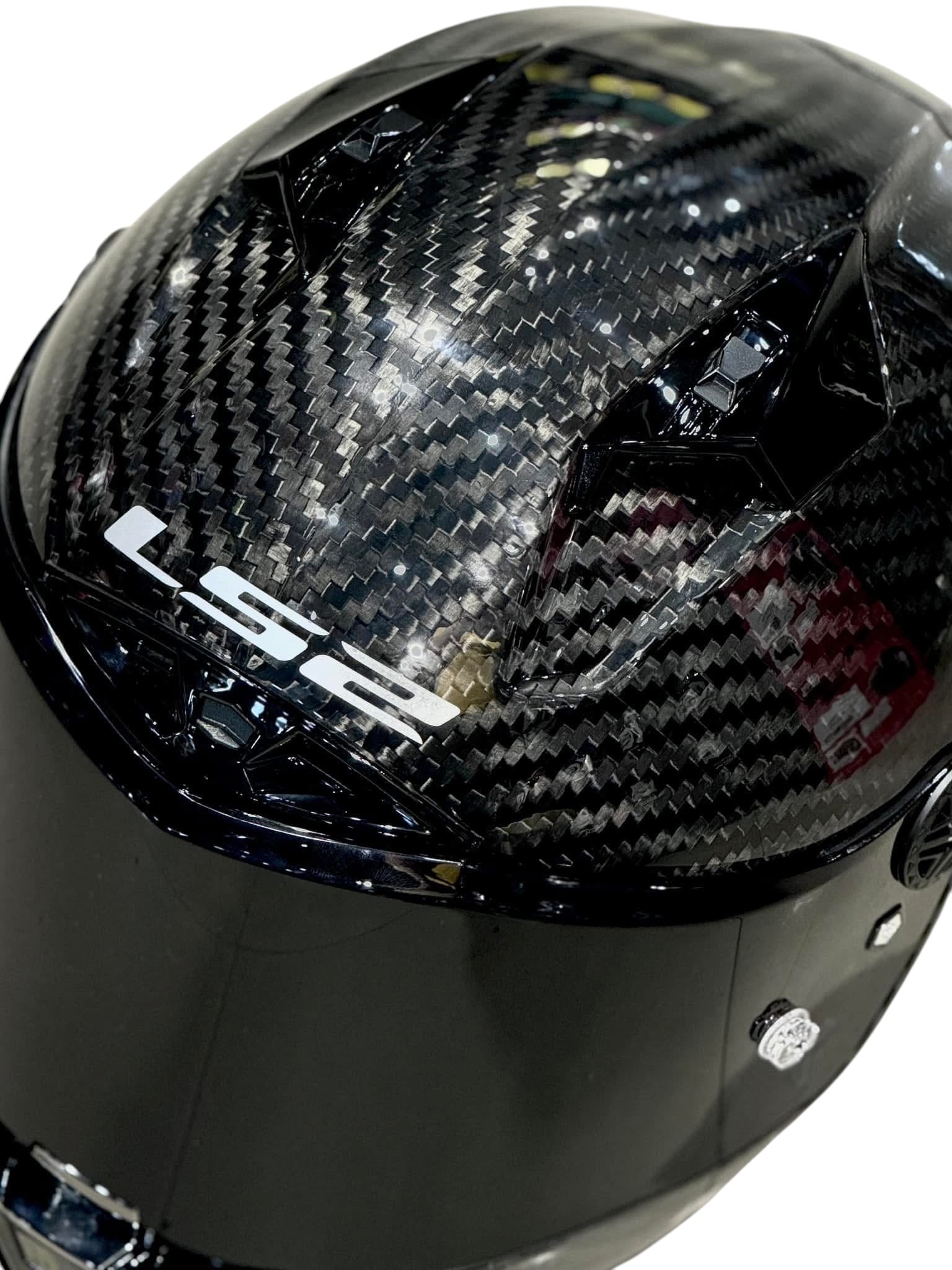 LS2 FF805 AERO GP THUNDER CARBON BLACK - GLOSS