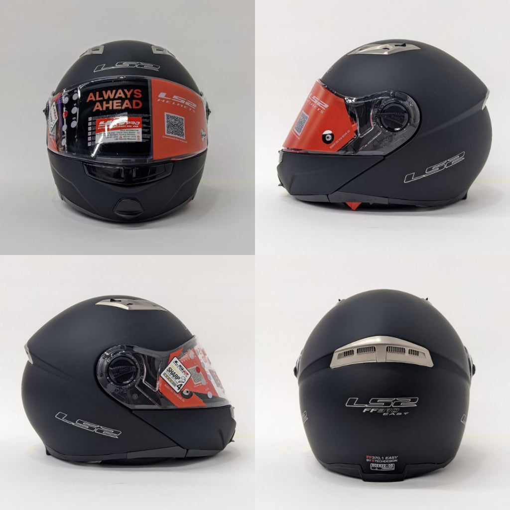 LS2 FF386 FLIP UP SOLID MATT BLACK HELMET – Arihant Helmets