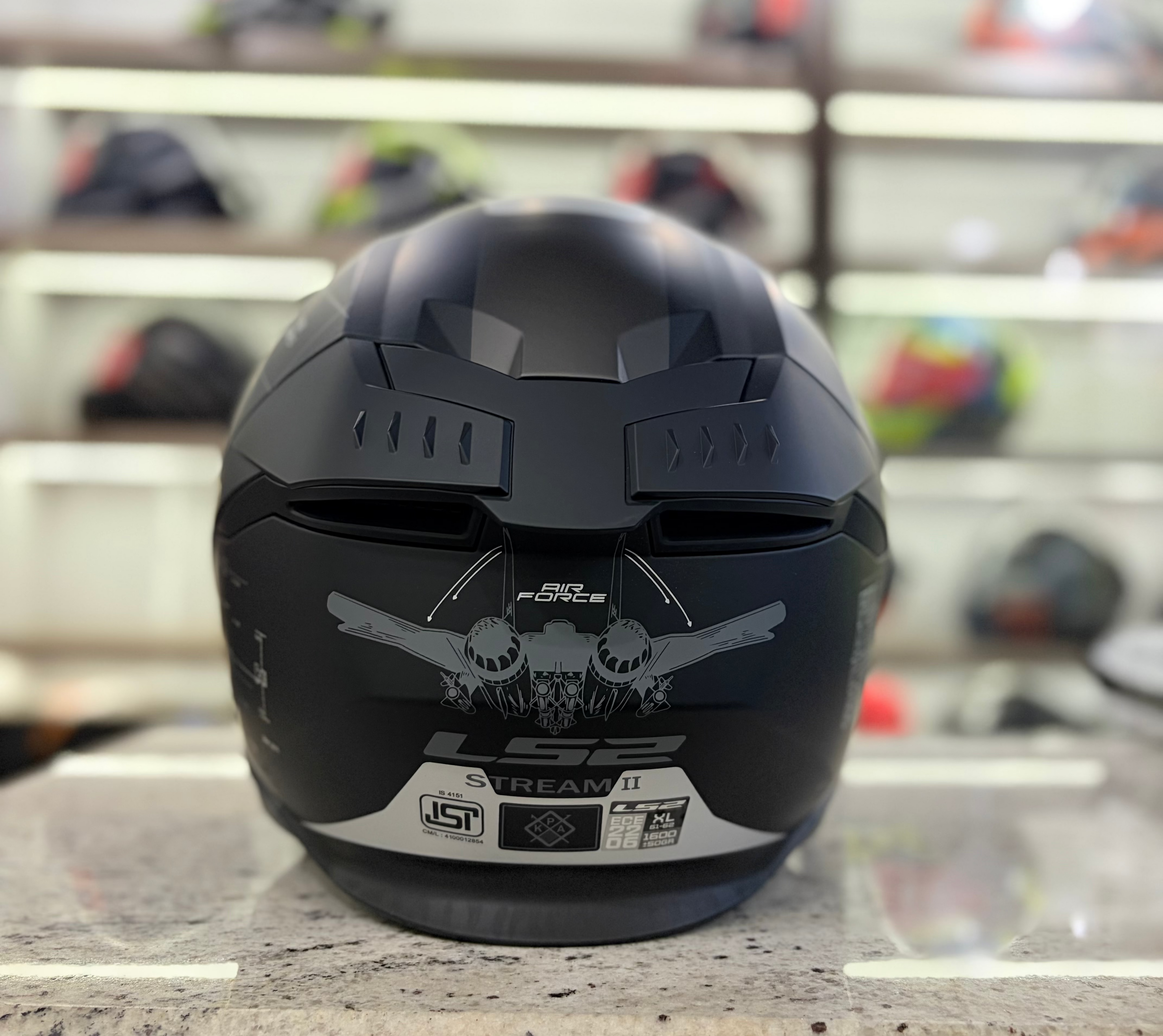 LS2 FF320 STREAM ll AIRFORCE 7C MATT BLACK