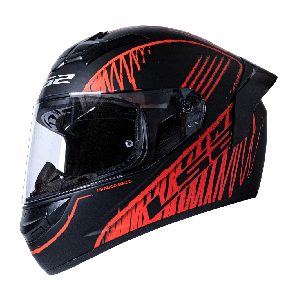 LS2 FF352 ROOKIE WRITED - MATT BLACK RED