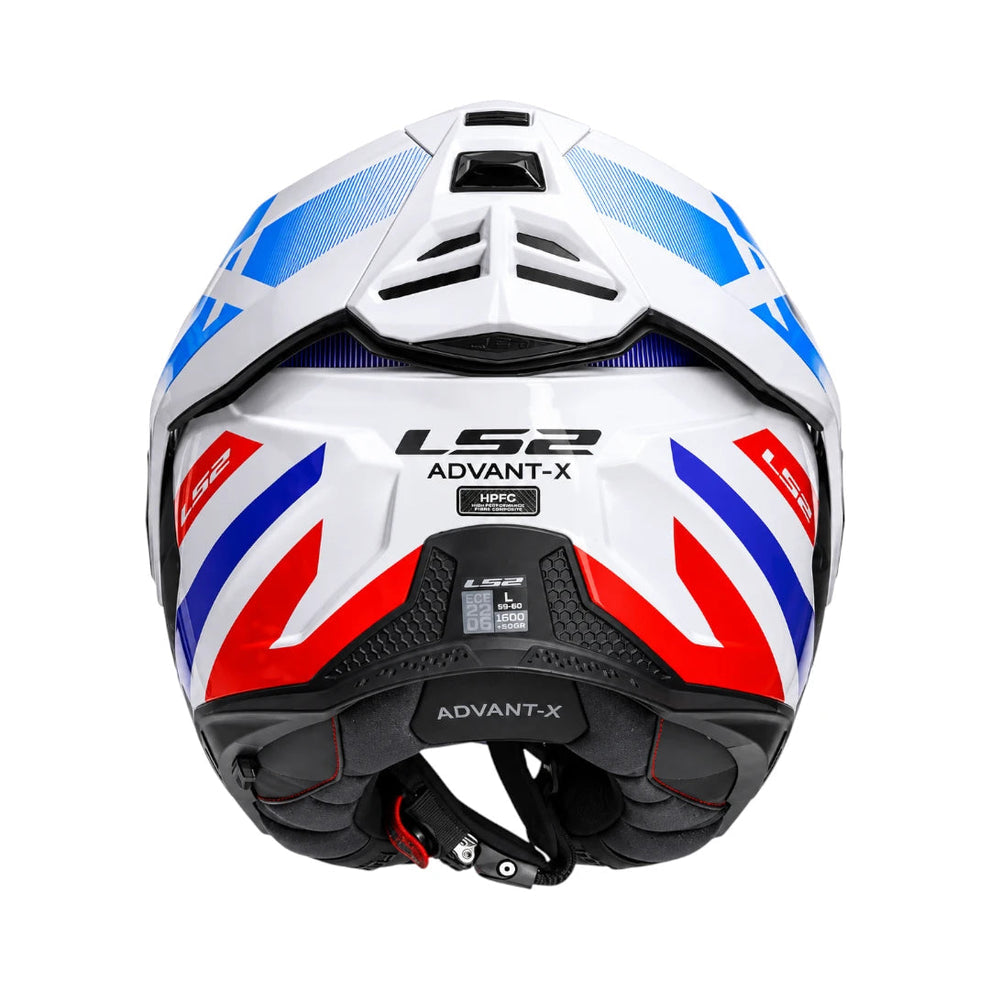 LS2 FF901 ADVANT X NOVA HPFC GLOSS WHITE BLUE RED HELMET