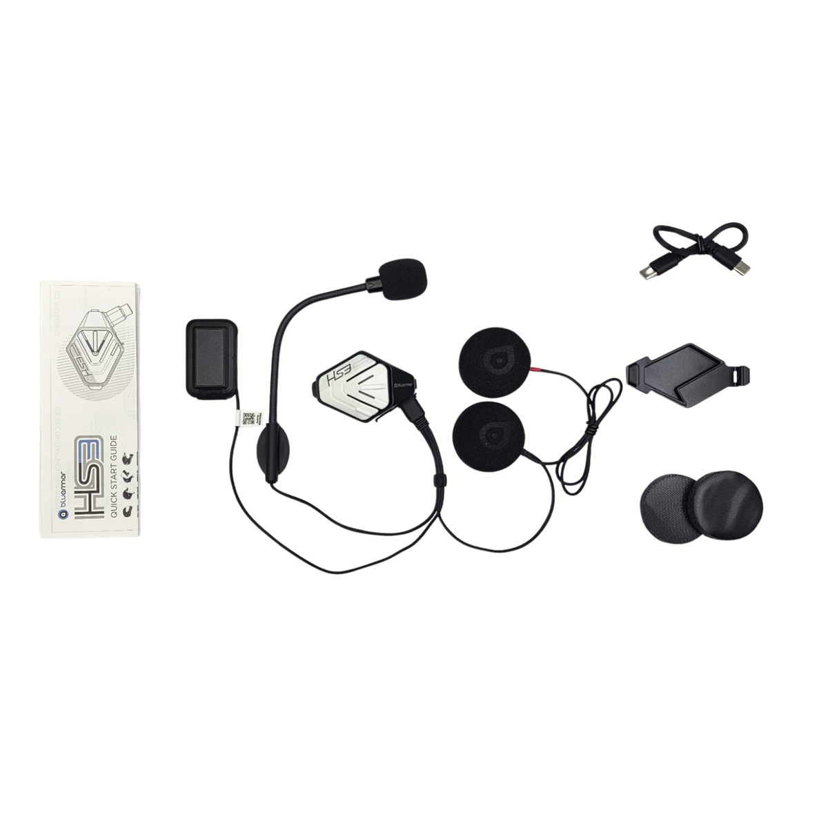 BluArmor HS3 Helmet Bluetooth with Intercom Communication Device