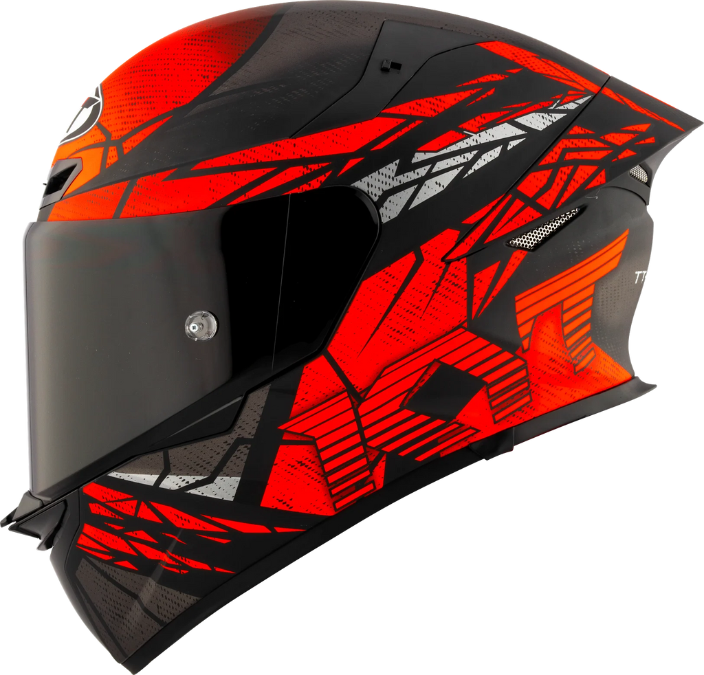 KYT TT Revo Combustion Gloss Black Red Helmet
