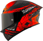 KYT TT Revo Combustion Gloss Black Red Helmet