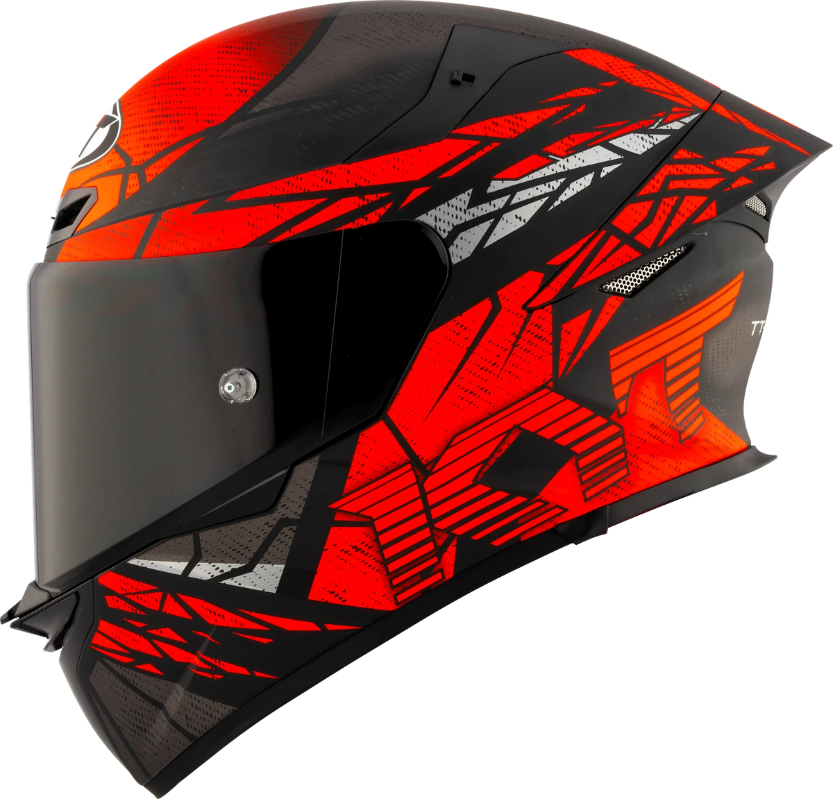 KYT TT Revo Combustion Gloss Black Red Helmet