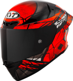 KYT TT Revo Combustion Gloss Black Red Helmet