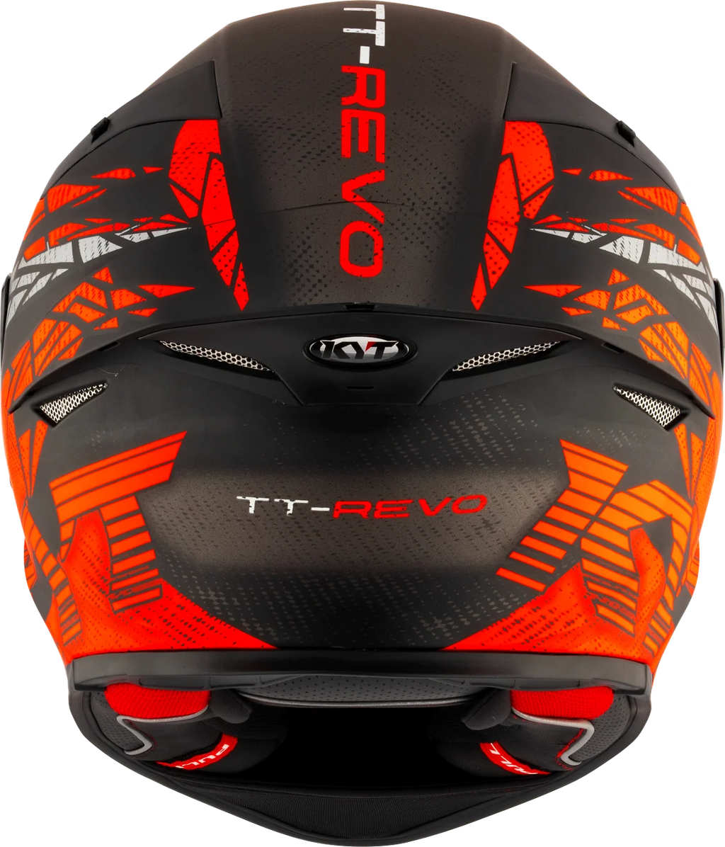 KYT TT Revo Combustion Gloss Black Red Helmet