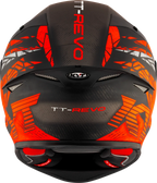 KYT TT Revo Combustion Gloss Black Red Helmet