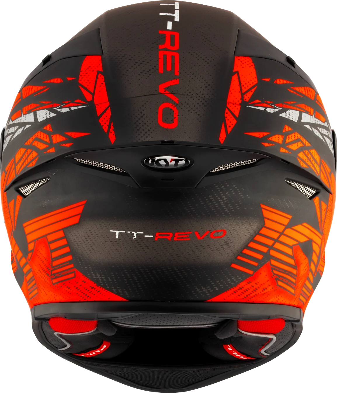 KYT TT Revo Combustion Gloss Black Red Helmet