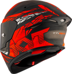 KYT TT Revo Combustion Gloss Black Red Helmet