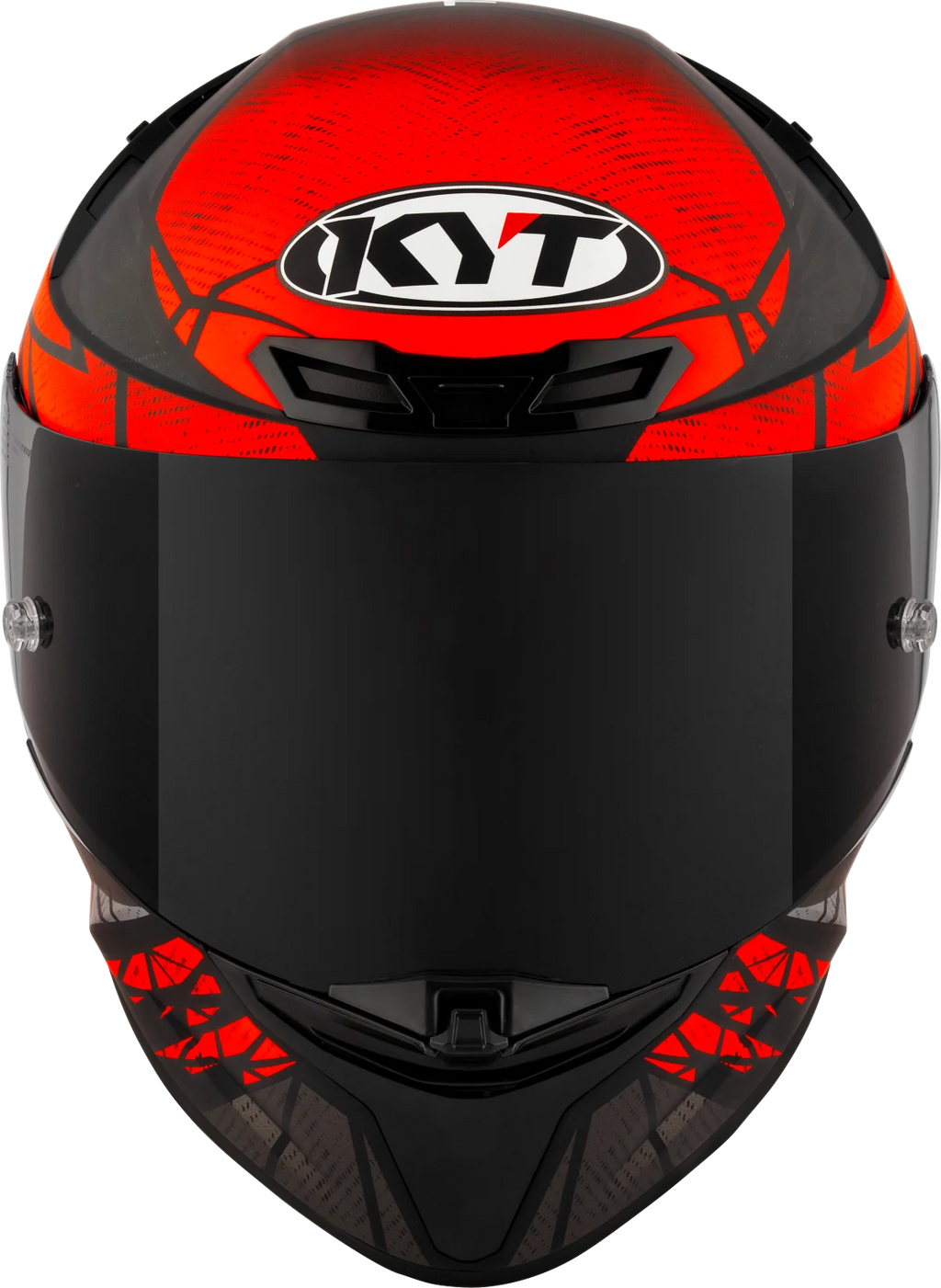KYT TT Revo Combustion Gloss Black Red Helmet