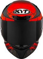 KYT TT Revo Combustion Gloss Black Red Helmet